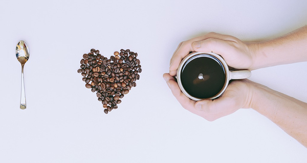 Coffee beans heart